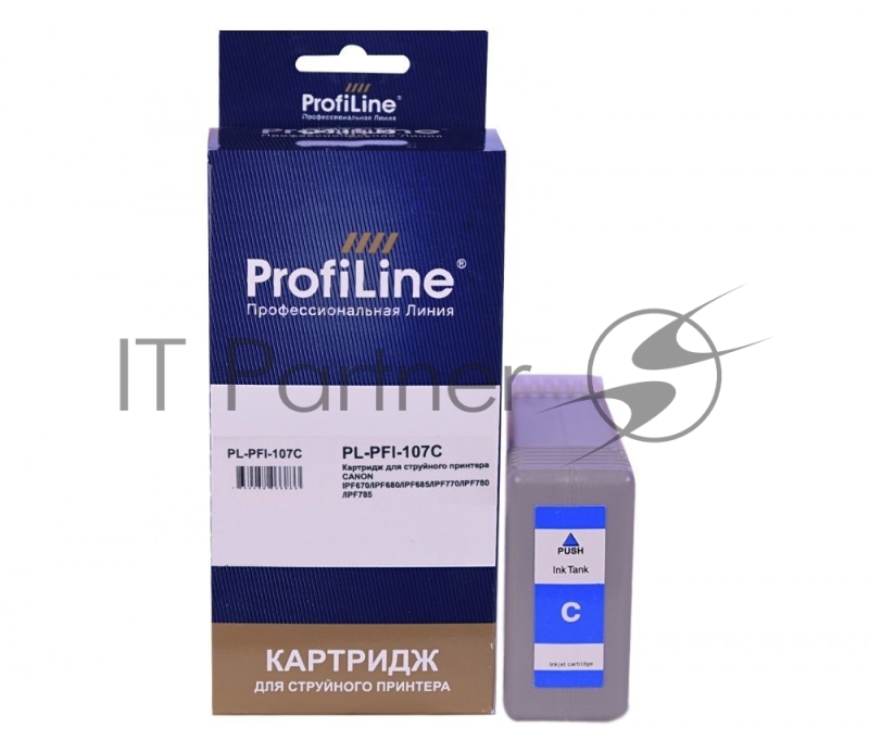 Струйный картридж PL-PFI-107C для принтеров CANON IPF670/IPF680/IPF685/IPF770/IP с чернилами Cyan ProfiLine