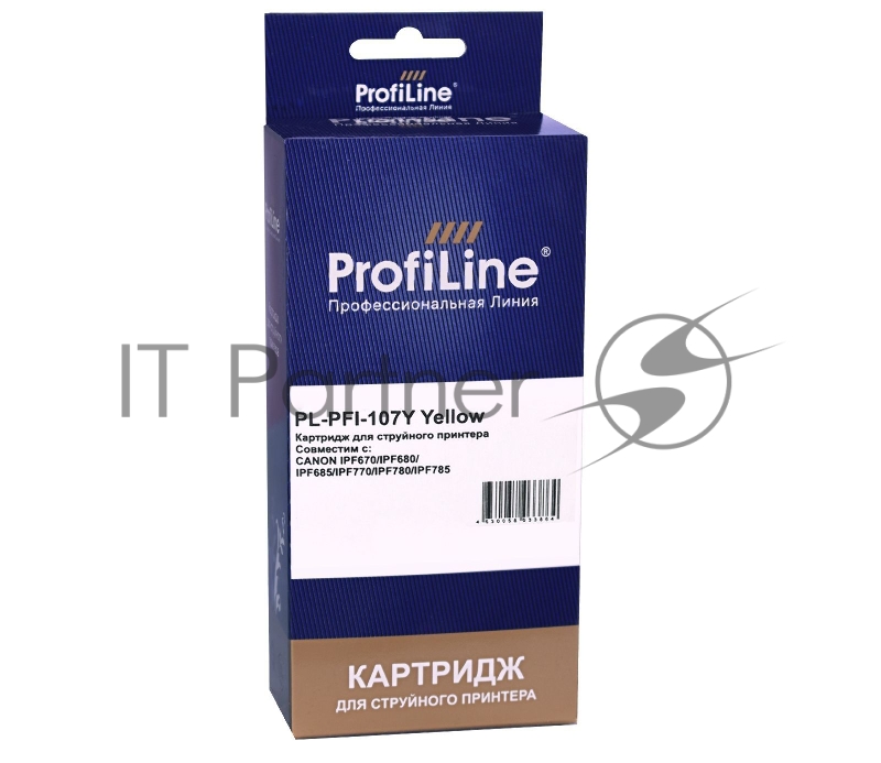 Струйный картридж PL-PFI-107Y для принтеров CANON IPF670/IPF680/IPF685/IPF770/IP с чернилами Yellow ProfiLine