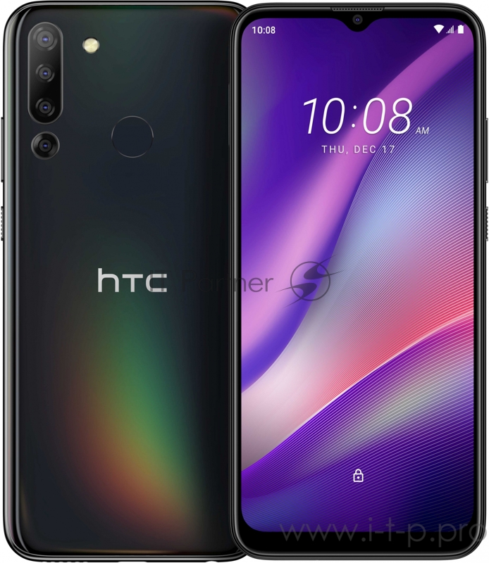 Смартфон HTC Wildfire E3 128Gb 4Gb черный моноблок 3G 4G 2Sim 6.517 720x1600 Android 10.0 13Mpix 802.11 a/b/g/n/ac GPS GSM900/1800 GSM1900 MP3 FM microSD max128Gb