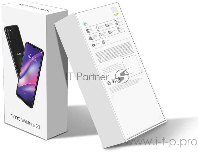 Смартфон HTC Wildfire E3 128Gb 4Gb черный моноблок 3G 4G 2Sim 6.517 720x1600 Android 10.0 13Mpix 802.11 a/b/g/n/ac GPS GSM900/1800 GSM1900 MP3 FM microSD max128Gb