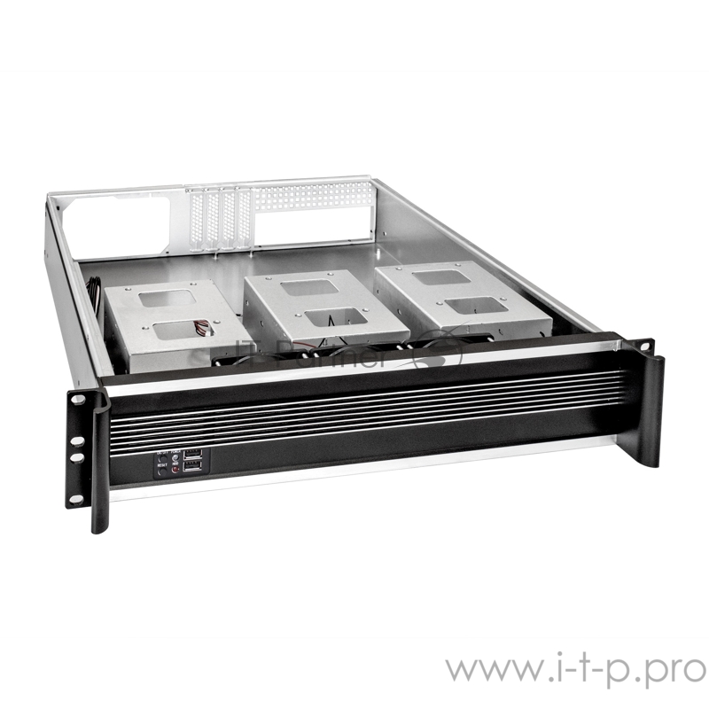 Серверный корпус ExeGate Pro 2U450-09 <RM 19, высота 2U, глубина 450, без БП, 2*USB>