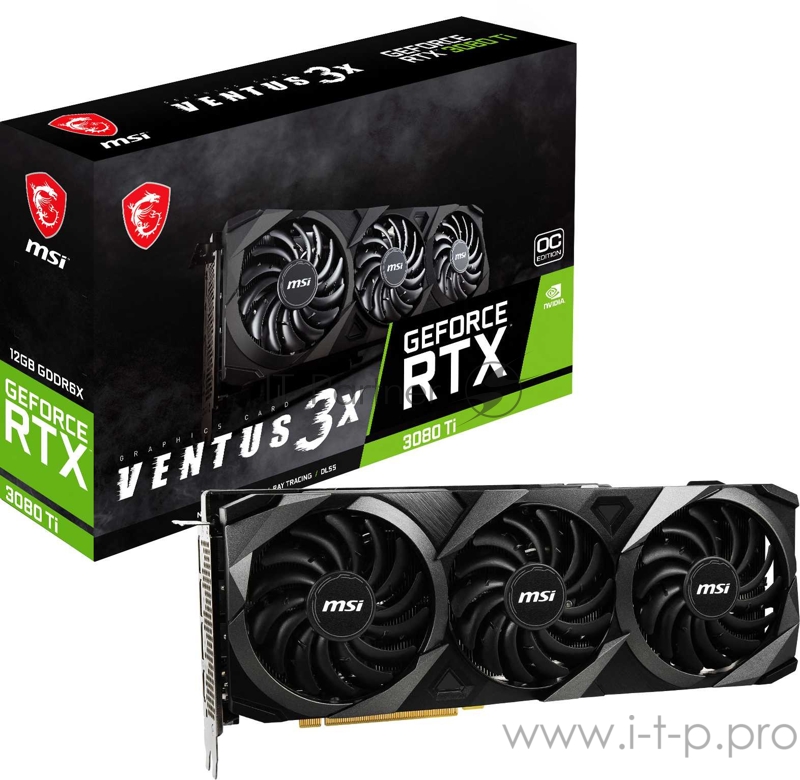 Видеокарта PCIE16 RTX308TI 12GB RTX3080TI VENTUS 3X 12G OC MSI