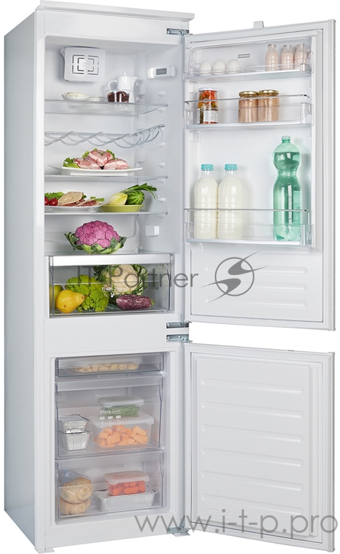 Холодильник Franke FCB 320 V NE E Best, Комбинированный встраиваемый холодильник, 1770х540х545 мм, общий объем 227/79 л, система охлаждения статическая Frostless, LED, A++