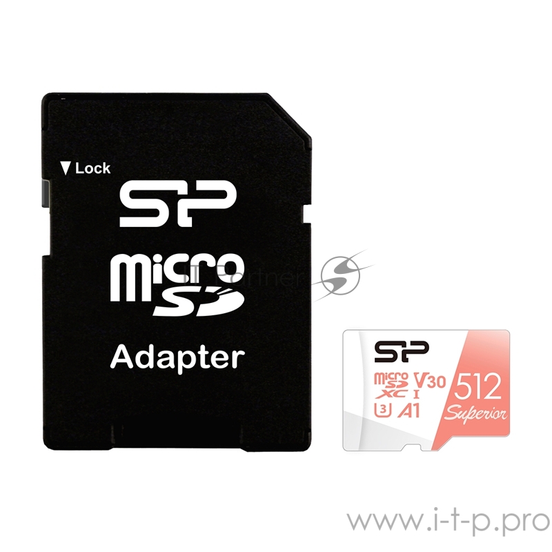 Флеш карта microSD 1TB Silicon Power Superior A1 microSDXC Class 10 UHS-I U3 100/80 Mb/s (SD адаптер)