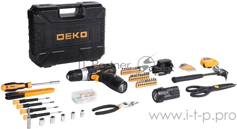 Дрель-шуруповерт Deko GCD12DU3 12Вт аккум. патрон:быстрозажимной