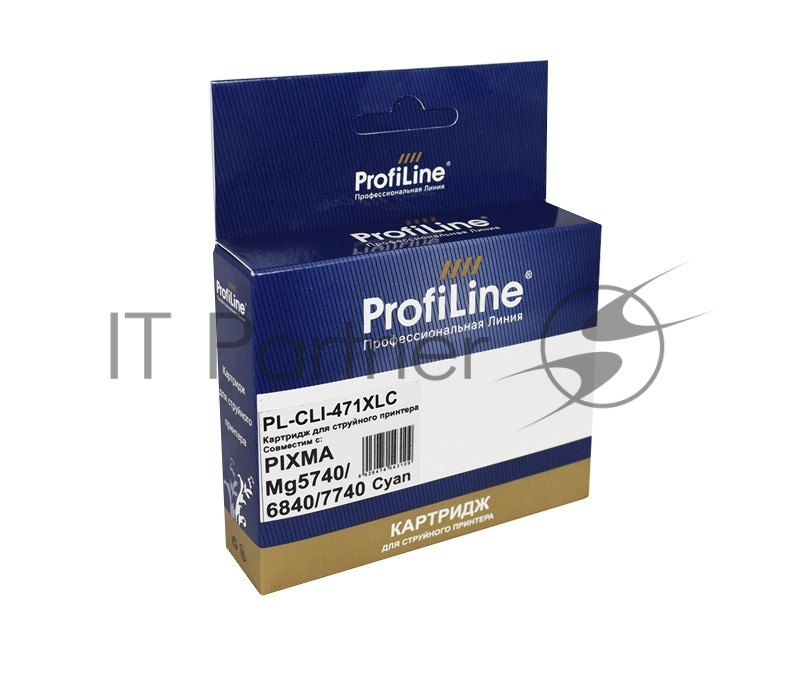 Струйный картридж PL-CLI-471 XLC для принтеров CANON PIXMA MG5740/MG6840/MG7740/TS5040/TS с чернилами Cyan ProfiLine
