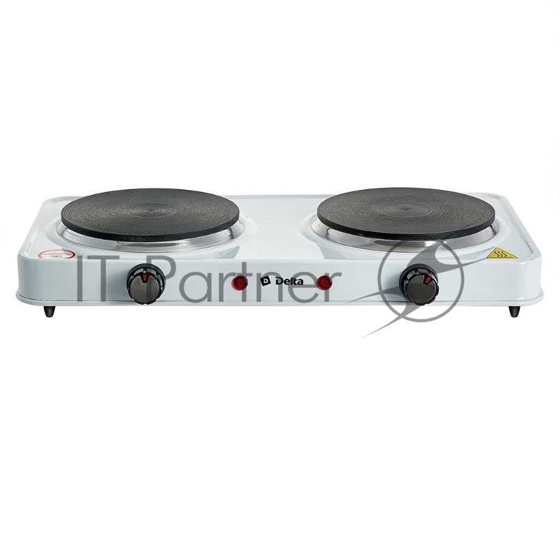 Плитка электрическая DELTA D-706 двухконфорочная диск белая (5)