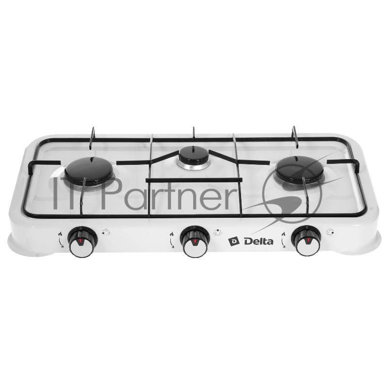 Плитка газовая DELTA D-2207 трехконфорочная цвет белый