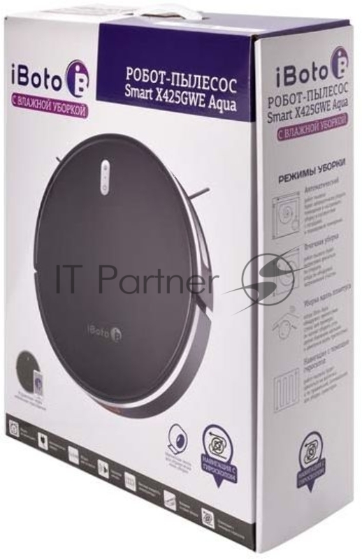 Пылесос-робот iBoto Smart Х425GWE Aqua 22Вт черный