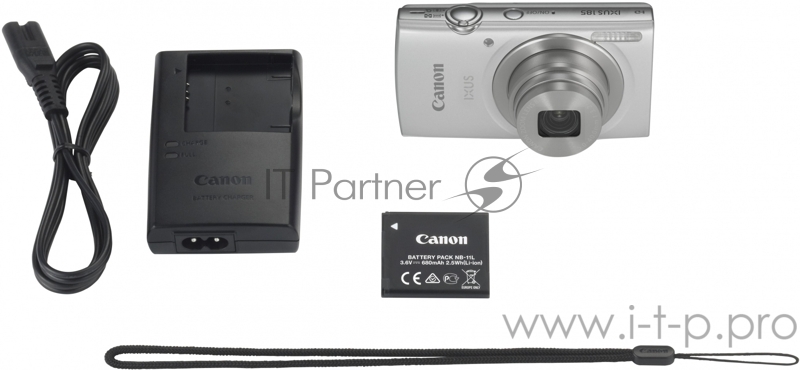 Фотоаппарат Canon IXUS 185 серебристый 20Mpix Zoom8x 2.7 720p SDXC CCD 1x2.3 IS el 1minF 0.8fr/s 25fr/s/NB-11LH