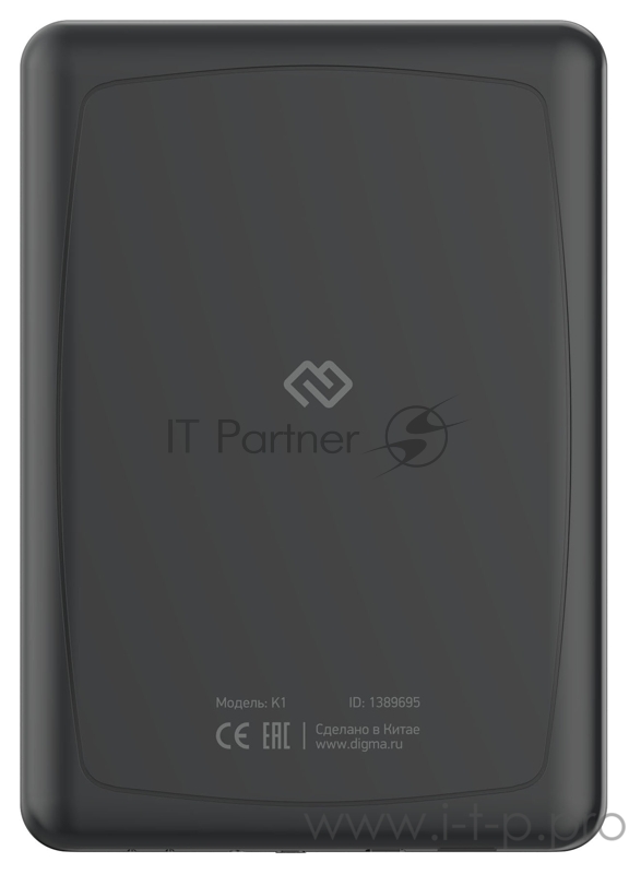 Электронная книга Digma K1 6 E-ink HD Pearl 758x1024 600MHz 128Mb/4Gb/SD/microSDHC темно-серый