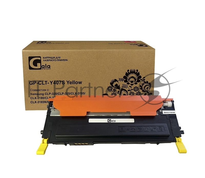 Картридж GP-CLT-Y407S для принтеров Samsung CLP-320/CLP-325/CLX-3185/CLX-3 Yellow 1000 копий GalaPrint