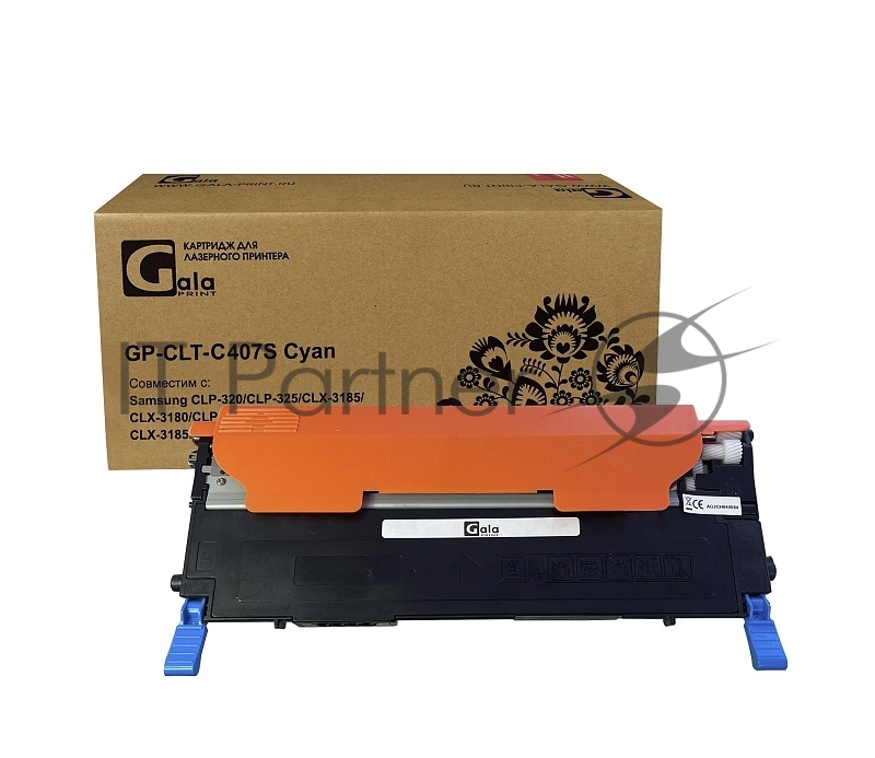 Картридж GP-CLT-C407S для принтеров Samsung CLP-320/CLP-325/CLX-3185/CLX-3 Cyan 1000 копий GalaPrint