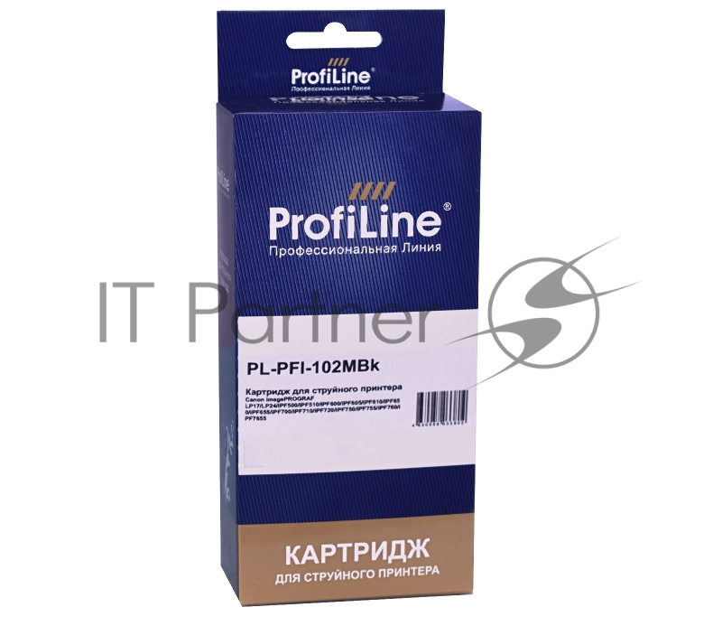 Струйный картридж PL-PFI-102MBK для принтеров CANON IPF510/IPF605/IPF610/IPF650/IP с чернилами Matte Black ProfiLine