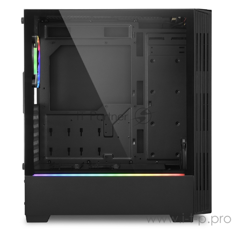 Sharkoon LIT 100 RGB led Игровой корпус чёрный (ATX, закалённое стекло, RGB fan 1x120 мм + 1x120 мм, 2xUSB 3.0, 1xUSB 2.0,audio)