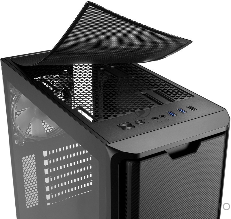 Корпус игровой Sharkoon SK3 RGB чёрный (ATX, закаленное стекло, fan 1x120 мм + 1x120 мм RGB, 2xUSB 3.0, audio)