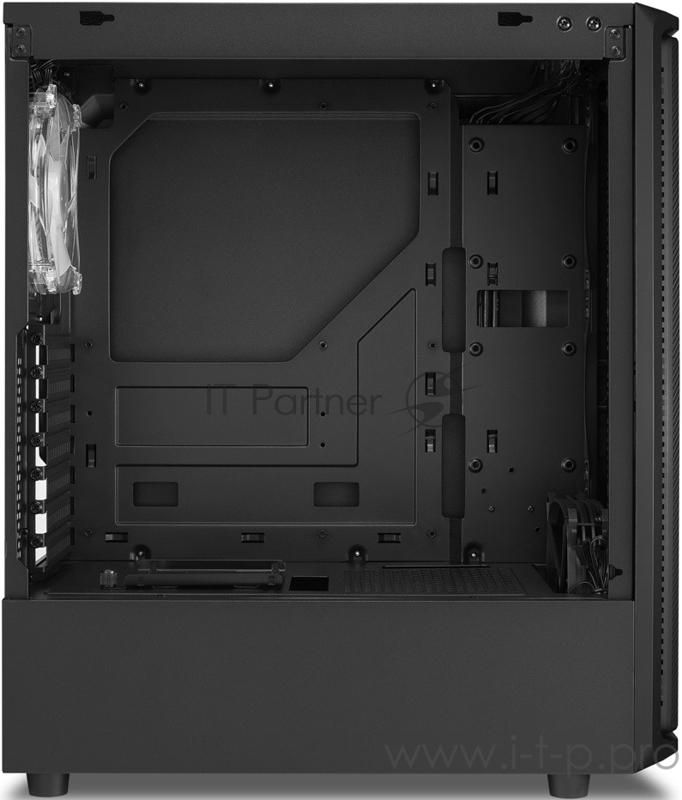 Корпус игровой Sharkoon SK3 RGB чёрный (ATX, закаленное стекло, fan 1x120 мм + 1x120 мм RGB, 2xUSB 3.0, audio)