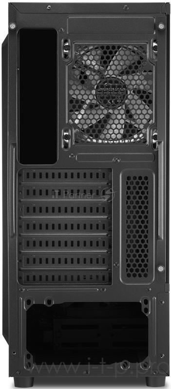 Корпус игровой Sharkoon SK3 RGB чёрный (ATX, закаленное стекло, fan 1x120 мм + 1x120 мм RGB, 2xUSB 3.0, audio)