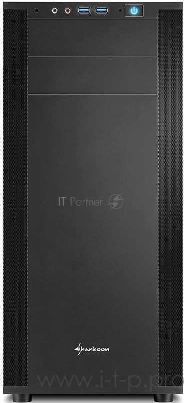 Корпус игровой Sharkoon M25-V чёрный (ATX, fan 1x120 мм + 1x120 мм, 2xUSB 3.0)