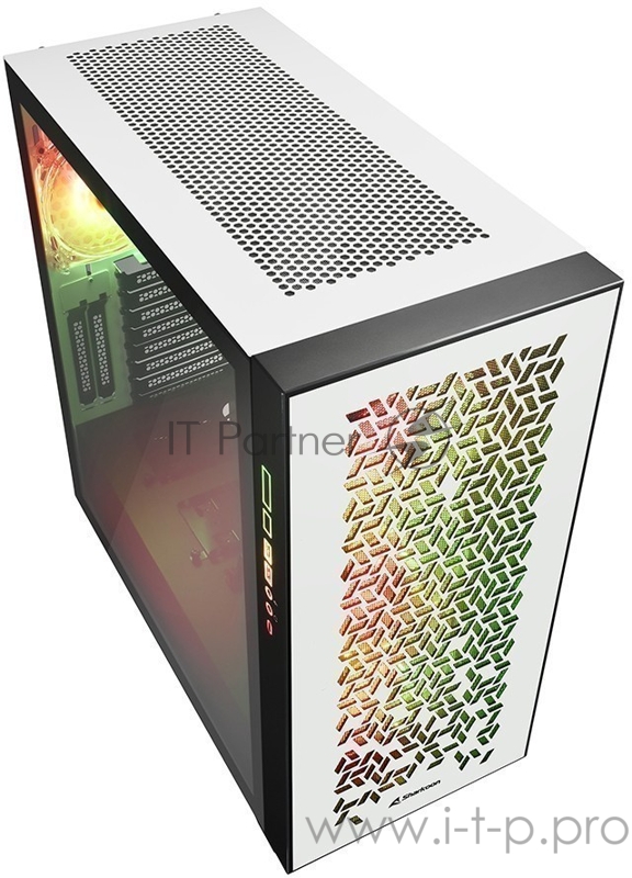 Корпус игровой Sharkoon Elite Shark CA300H RGB белый (E-ATX, Закаленное стекло, RGB fan 3x120 мм + 1x120 мм, 2 x USB 3.0,2 x USB 2.0, audio)