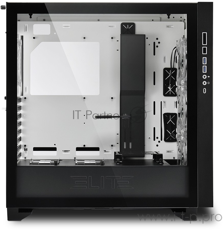 Корпус игровой Sharkoon Elite Shark CA300H RGB белый (E-ATX, Закаленное стекло, RGB fan 3x120 мм + 1x120 мм, 2 x USB 3.0,2 x USB 2.0, audio)