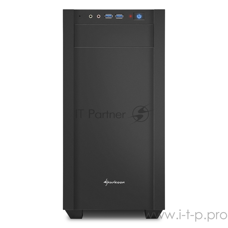 Sharkoon S1000 window Игровой корпус чёрный (Micro-ATX, сталь, акрилл, fan 1x120 мм + 1x120 мм, 2xUSB 3.0, audio)