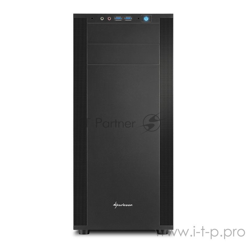 Sharkoon M25-W 7.1 blue led игровой корпус чёрный (ATX, 7.1 audio, акрил, fan 1x120 мм + 1x120 мм, 2xUSB 3.0)