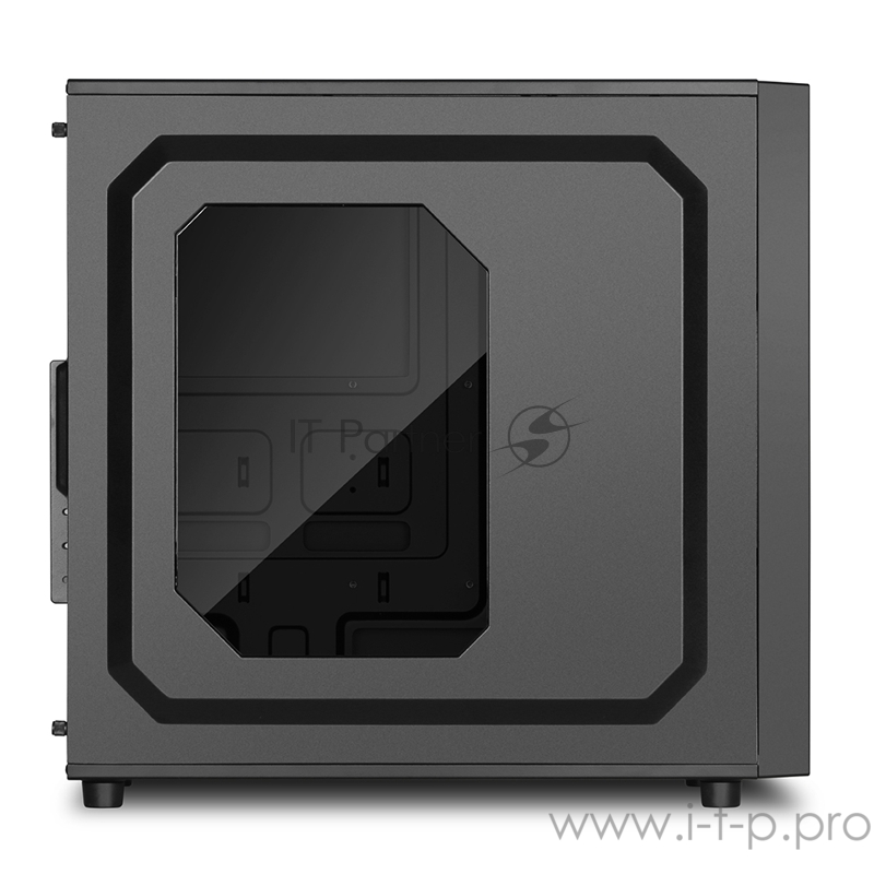 Sharkoon VS4-W blue led игровой корпус чёрный (ATX, акрил, fan 1x120 мм + 1x120 мм, 2xUSB 3.0, audio)