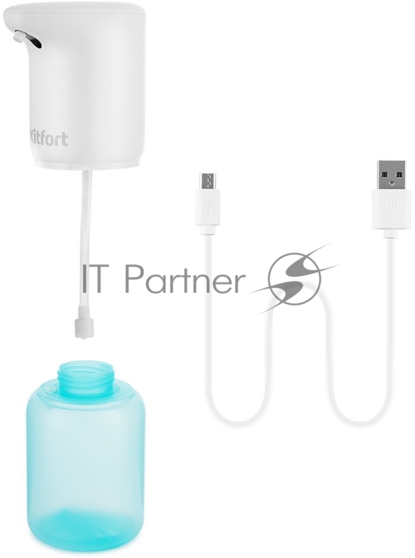 Диспенсер автоматический Kitfort KT-2045 400мл. белый/голубой