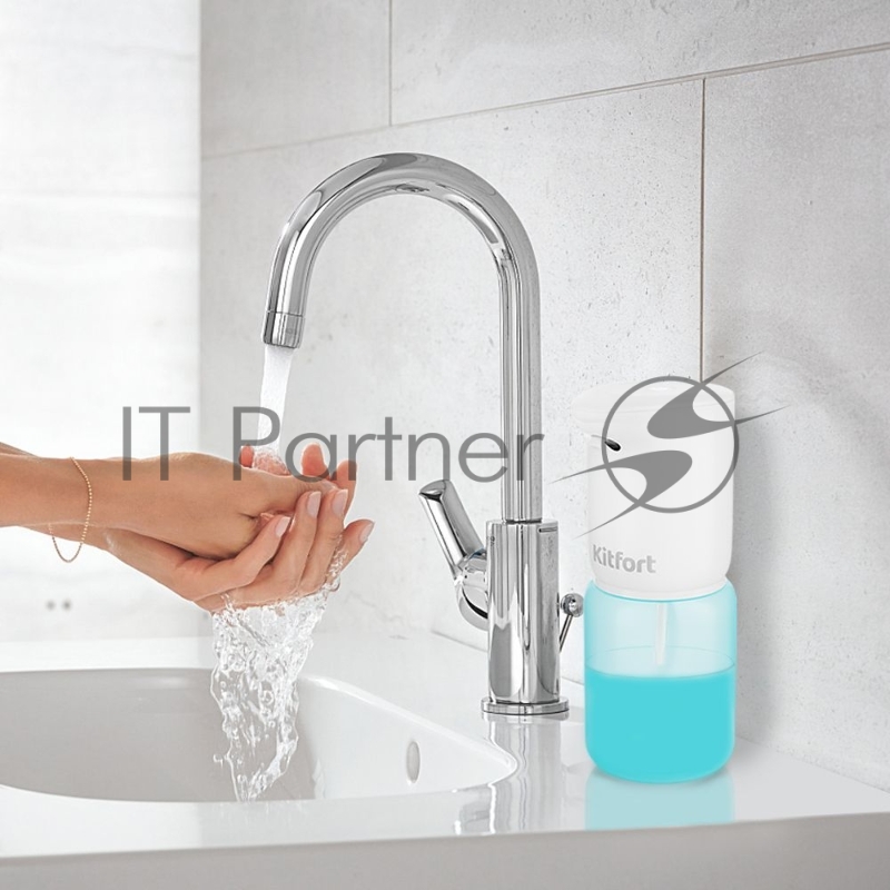 Диспенсер автоматический Kitfort KT-2045 400мл. белый/голубой