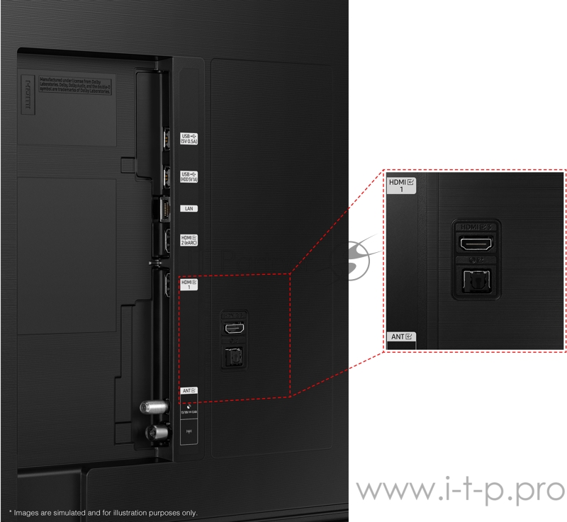 Телевизор ЖК 55 Samsung Телевизор ЖК 55 Samsung/ 55”, Ultra HD, Smart TV, Wi-Fi, Voice, PQI 2800, DVB-T2/C/S2, Bluetooth, CI+(1.4), 20W, OTS Lite, FreeSync, 3HDMI, 2USB, BLACK