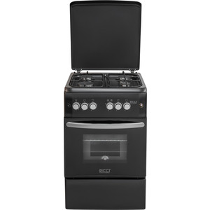 Газовая плита RICCI RGC5008 BL Черная матовая