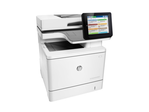 Цветное МФУ HP Color LaserJet Enterprise MFP M577dn A4, лазерный, принтер + сканер + копир, ЖК 8.0, бело-черный (USB2.0, LAN)
