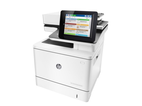 Цветное МФУ HP Color LaserJet Enterprise MFP M577dn A4, лазерный, принтер + сканер + копир, ЖК 8.0, бело-черный (USB2.0, LAN)