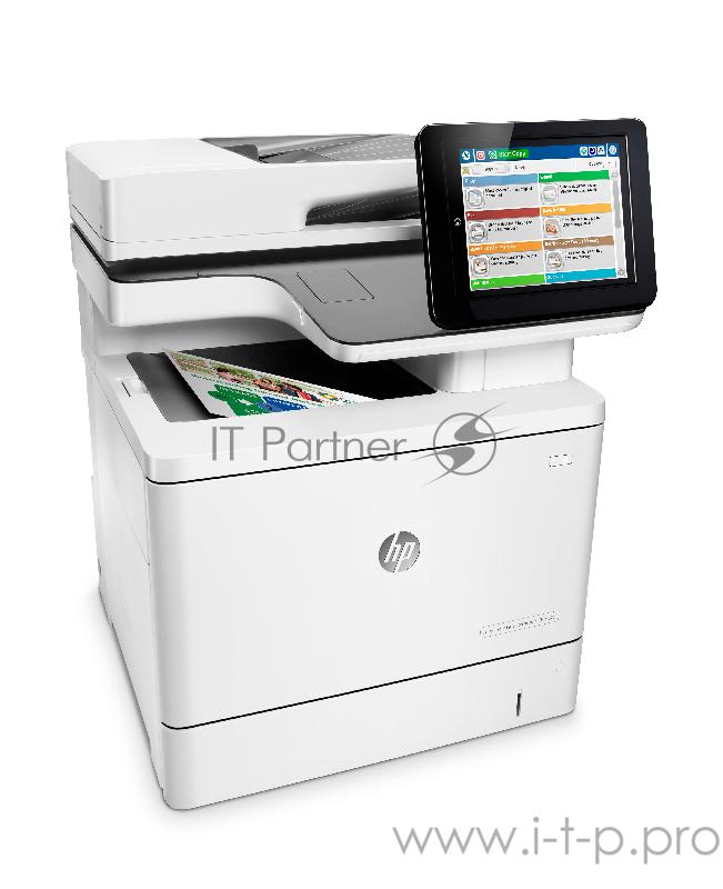 Цветное МФУ HP Color LaserJet Enterprise MFP M577dn A4, лазерный, принтер + сканер + копир, ЖК 8.0, бело-черный (USB2.0, LAN)