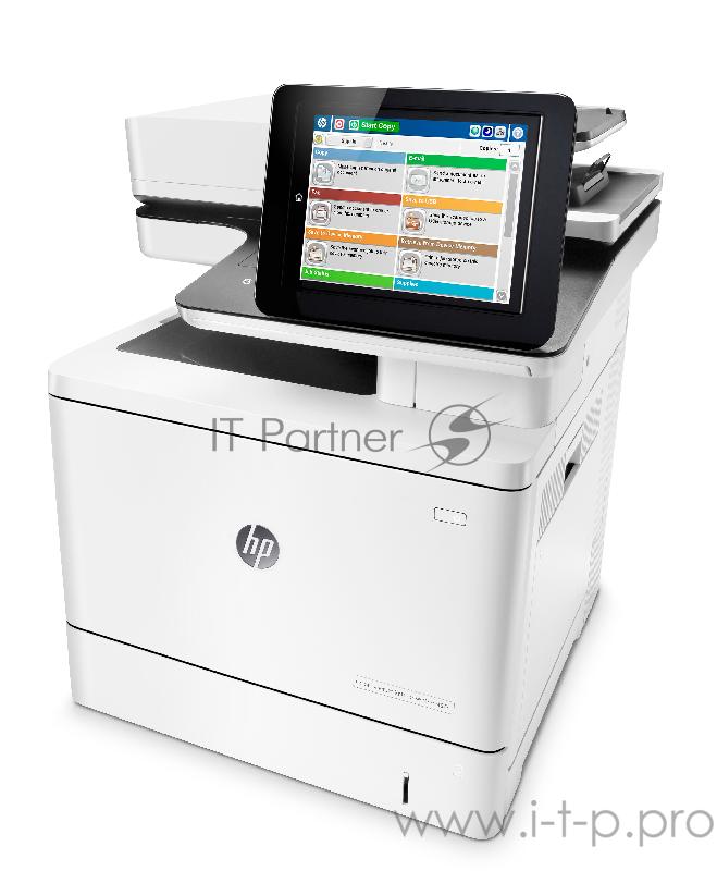 Цветное МФУ HP Color LaserJet Enterprise MFP M577dn A4, лазерный, принтер + сканер + копир, ЖК 8.0, бело-черный (USB2.0, LAN)