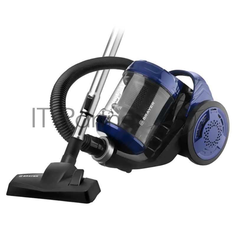 Пылесос циклонного типа BRAYER, 2000Вт, 3,5л, всасыв 380 Вт, Hepa, телес, 5м, паркетная щетка