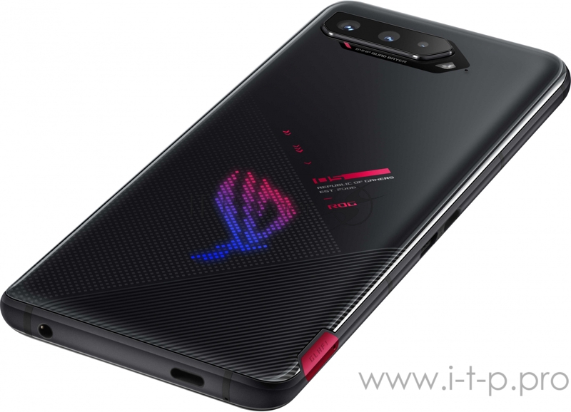 Смартфон Asus ZS673KS ROG Phone 5 128Gb 8Gb черный моноблок 3G 4G 2Sim 6.78 1080x2448 Android 11 64Mpix 802.11 a/b/g/n/ac/ax NFC GPS GSM900/1800 GSM1900 TouchSc