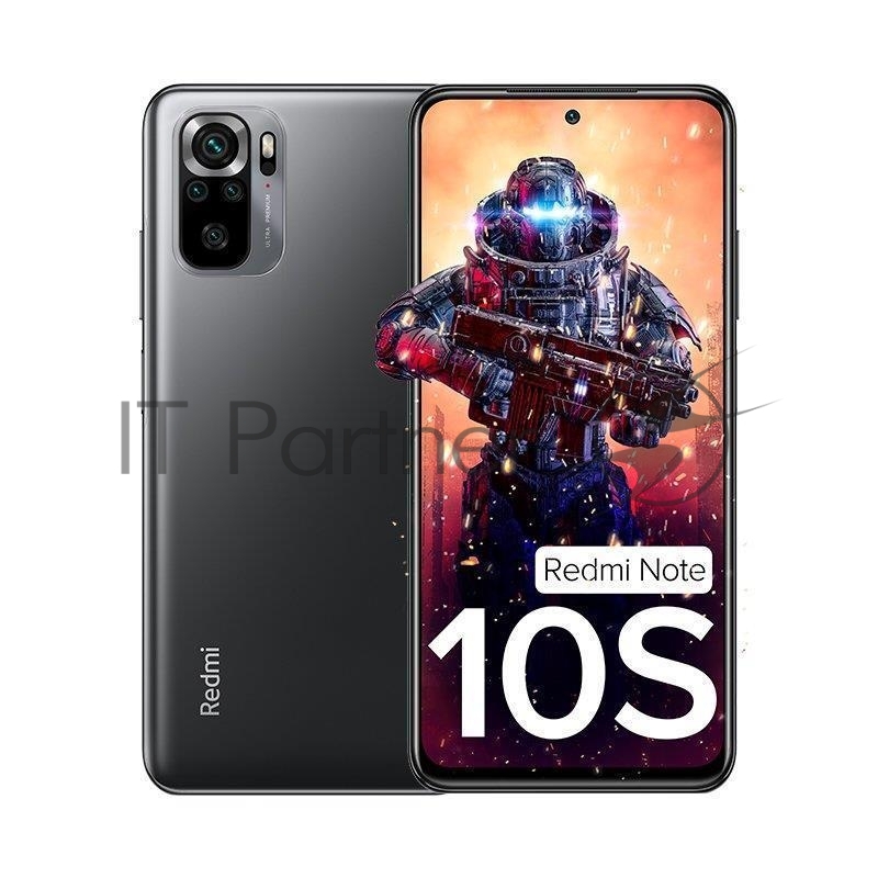 Смартфон Xiaomi Redmi Note 10S 128Gb 6Gb серый оникс моноблок 3G 4G 2Sim 6.43 1080x2400 Android 11 64Mpix 802.11 a/b/g/n/ac NFC GPS GSM900/1800 GSM1900 TouchSc Ptotect A-GPS microSD