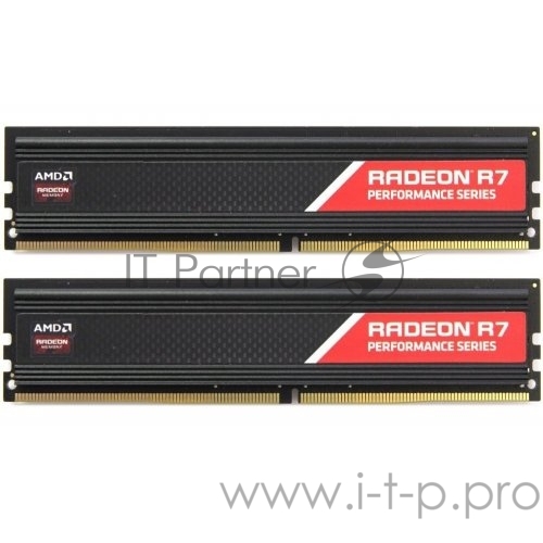 Модуль памяти 4GB AMD Radeon™ DDR4 2666 DIMM R7 Performance Series Black Gaming Memory R7S48G2606U1K Non-ECC, CL16, 1.2V, Heat Shield, RTL