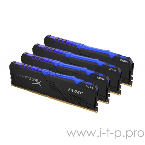 Память оперативная Kingston 128GB 3600MHz DDR4 CL18 DIMM (Kit of 4) HyperX FURY RGB