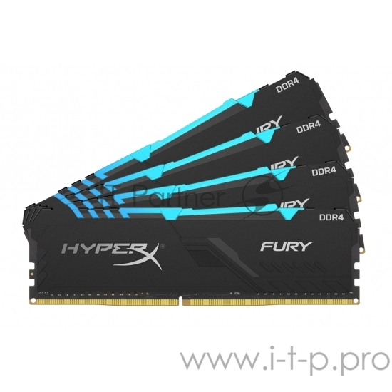 Память оперативная Kingston 128GB 3600MHz DDR4 CL18 DIMM (Kit of 4) HyperX FURY RGB