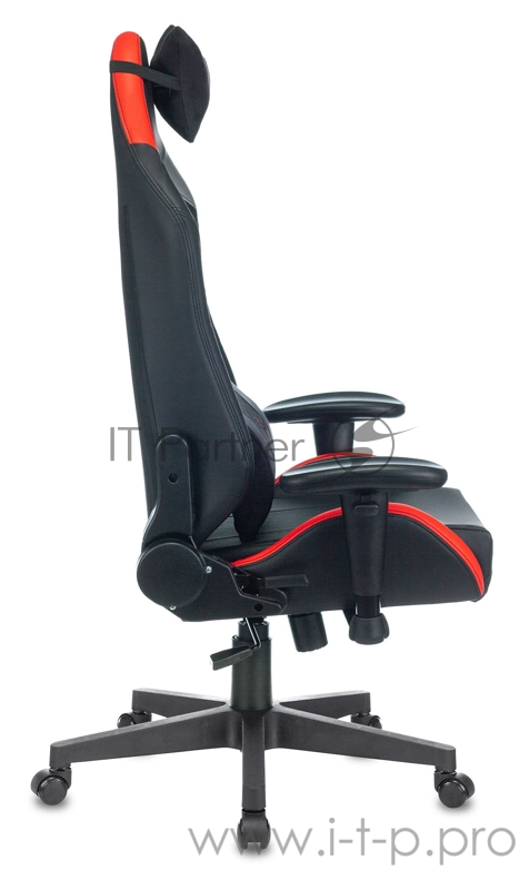 Кресло игровое Zombie HERO BATTLEZONE PRO черный/красный искусственная кожа с подголов. крестовина пластик