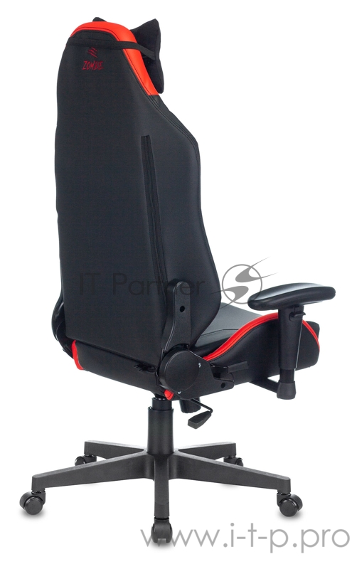 Кресло игровое Zombie HERO BATTLEZONE PRO черный/красный искусственная кожа с подголов. крестовина пластик