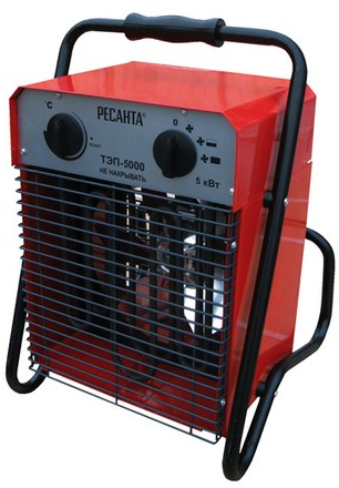 Тепловые пушки Ресанта ТЭП-3000 67/1/2 Тепловая электрическая пушка { квадратная, 220В, вентилятор/1500/3000 Вт, 6,1 кг }