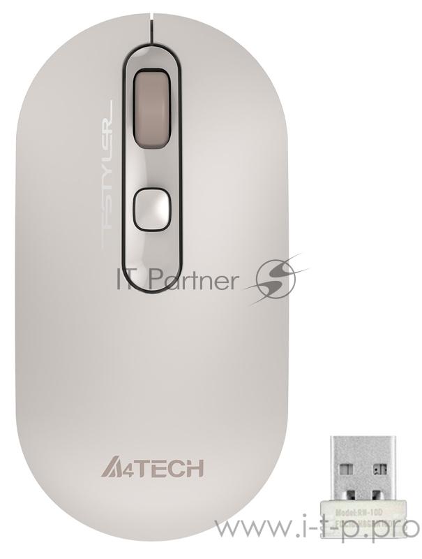Мышь A4Tech Fstyler FG20S бежевый оптическая (2000dpi) silent беспроводная USB (4but)