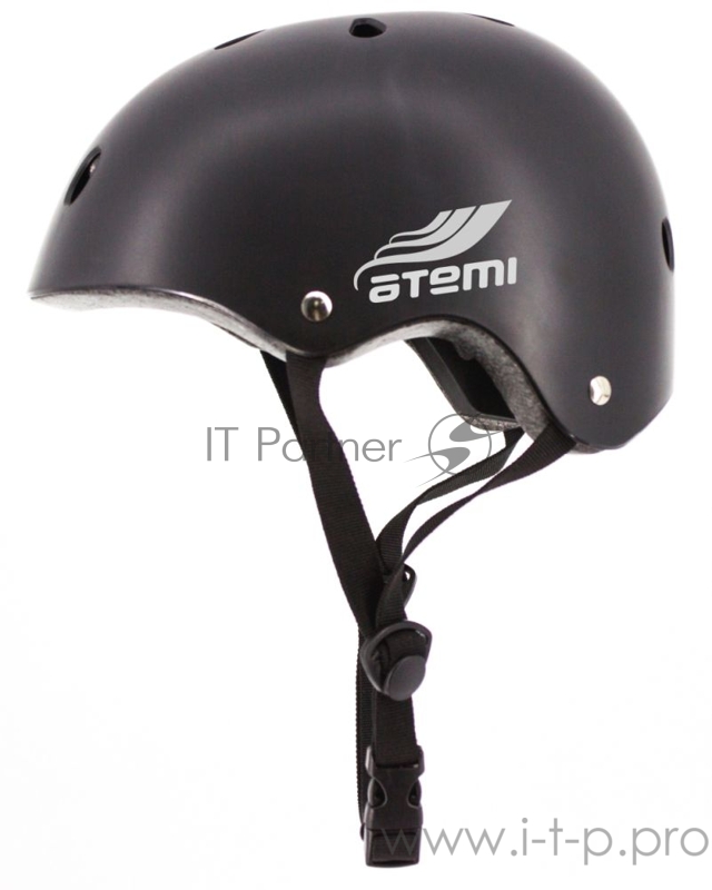Шлем защитный ATEMI подростковый черный, Размер окруж (52-56cm), М (8-15 лет), AH07BM