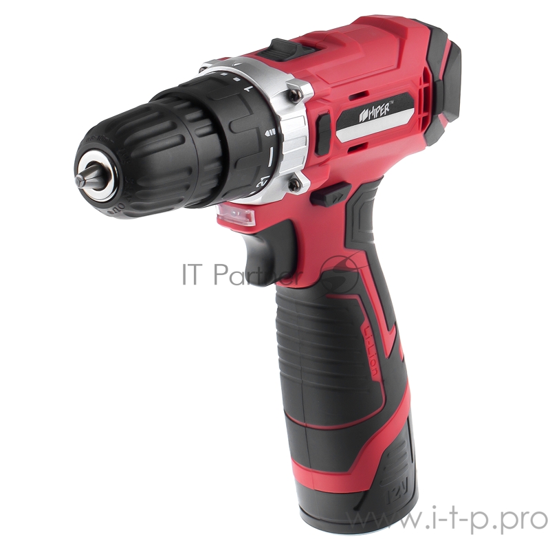 Дрель DIY HIPER акк HCD12A 12В, 26Нм, 1,5Ач, 2 скорости, 1 акк, Li-ion, коробка