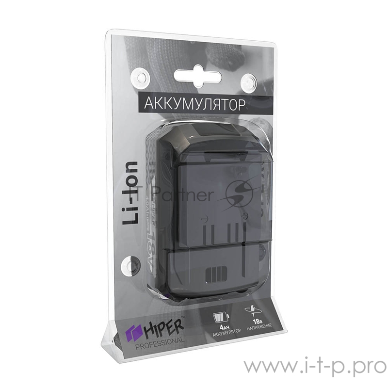 Аккумулятор PROF HIPER UPL XS 18В, 4.0 Ач, Li-Ion, блистер