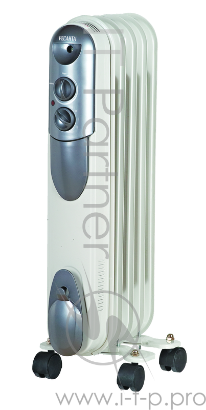 Тепловые пушки Ресанта ОМПТ- 5Н 67/3/2 Масляный радиатор { 1кВт, 290?140?650, 5 секций, 6,3 кг }